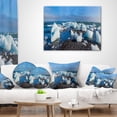 thumbnail image 3 of Designart Ice Blocks on Sand Beach - Seashore Photo Throw Pillow - 16x16, 3 of 4