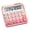 Pink, variant on YongCo Sunlight power 12 Digit Flexible Calculator Anti Wear Controls Portable Design For Financial Work School Use
