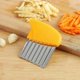 thumbnail image 2 of Stainless Steel Wavy Chopper Tool for Kitchen Use Yellow Multi-Purpose Cutter, 2 of 5