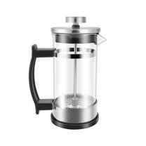 Coffee Maker Pot, Stainless Steel Glass Coffee Pot French Filter Pot Household Tea Maker,Suitable for Making Tea