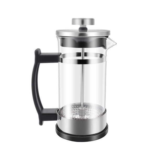 Cafetera de acero inoxidable, cafetera de vidrio, cafetera de prensa francesa, tetera doméstica, adecuada para hacer té