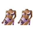 thumbnail image 3 of Greeniant Traje de baño de tres piezas para mujer, conjunto dividido, traje de baño acolchado con cable, traje de baño para fiesta en la playa, traje de Type1 NO1 Greeniant CBP221211, 3 of 5