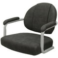 thumbnail image 3 of Swivel Counter Metal Bar Stool 26" - M-70 - Dark Gray Fabric - White Frame, 3 of 3
