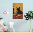 thumbnail image 4 of Black Cat Drinking Wine Poster Poster Cool Artworks Painting Wall Art Canvas Prints Hanging Picture Home Decor Posters Gift 08x12inch(20x30cm), 4 of 6