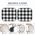 thumbnail image 6 of Daiia White And Black Plaid 2PCS Car Windshield Sun Shade, Foldable Sun Shield for Car Front Window, Auto Sun Blocker Visor Protector Universal for Truck SUV Pickup-Medium, 6 of 7