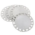 thumbnail image 1 of Saro Lifestyle 905.W15R 15 in. Rond Amara Chaîne Lien Conception Perlé Set de Table&44; Blanc - Lot de 4, 1 of 1