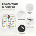 thumbnail image 4 of Horeoi Happy Easter Rabbit Print Women's Workout Shorts for Athletic Gym Running Shorts with Phone Pockets Women's Double Layer Sports Shorts Yoga Pants-XX-Large, 4 of 7