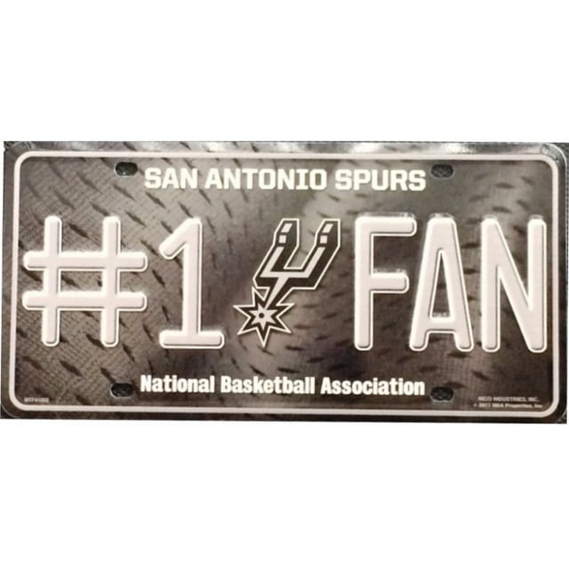 Plaque d'Immatriculation en Métal San Antonio Spurs #1 pour Fan