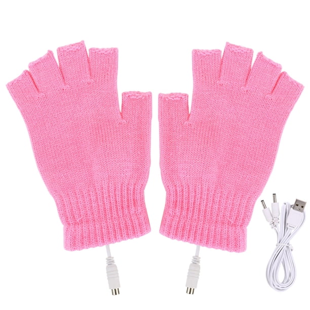 USB Guantes Eléctricos Con Calefacción Hombres Invierno Cálido Sin Dedo Recargable para Esquí Deportivo Correr El Ciclismo