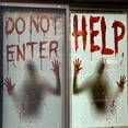 thumbnail image 4 of Openpig 2pc Halloween Masquerade Party Haunted Houses Decoration Window Poster, 4 of 9