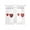 White Deep Red Bright Red, variant on Red Love Sheer Curtains 45 Inch Length 2 Panels Set Window Treatments, Valentine's Day Heart Red Plaid Beige Rod Pocket Semi Curtains for Living Room/Bedroom/Kitchen Décor, 104"W x 45"L