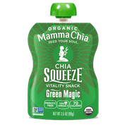 Mamma Chia Squeeze Vitality Snack, Green Magic, 3.5 Oz, Pack Of 16
