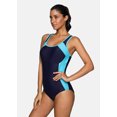 thumbnail image 7 of Attraco One Piece Women Sports Swimwear Sports Swimsuit Colorblock Swimwear Open Back Boyshort Bathing Suits Bikini Monokini, 7 of 7