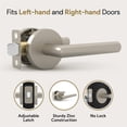 thumbnail image 3 of Mega Handles Ronn Passage Door Lever, Round Rosette, Reversible, Stainless Steel, for Hallway/Closet, Fits Standard Doors, 1 Pack, Screws Included, 3 of 4
