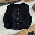 thumbnail image 4 of C.New S Otoño Nuevo Cárdigan para Mujer Coreano Elegante Tejido Sin Mangas Suéter Casual Femenino Tanques Moda Entallada Tops Casuales para Damas, 4 of 5