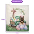 thumbnail image 5 of Easter Egg German Shepherd Bunny Ear Welcome Spring Truck Quilt Blanket Alsatian Dog Lover Gifts Cozy Comforter Throw Blanket - 12002, 5 of 5