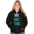 thumbnail image 3 of We Got This Religious Jesus Christ Unisex Fleece Graphic Zip Up Hoodie Brisco Brands 3X, 3 of 5