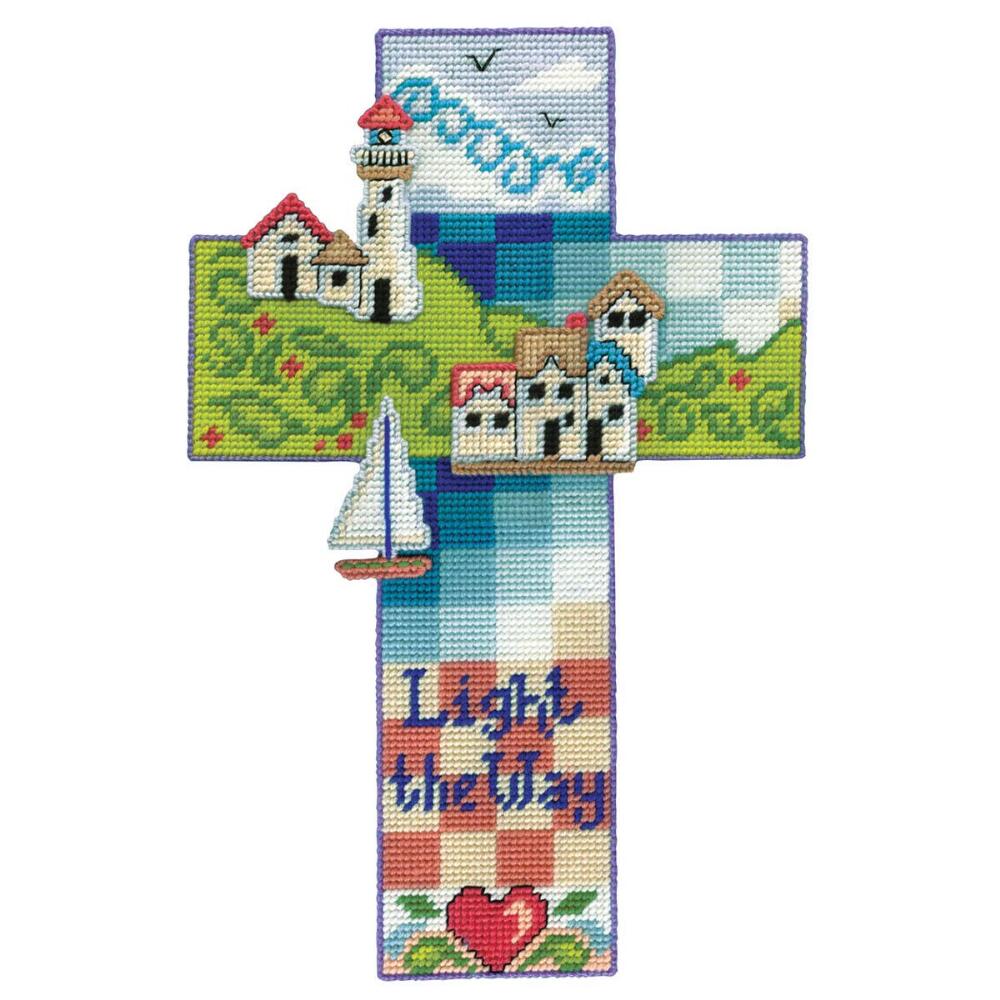 Design Works Nautical Cross Wall Hanging Plastic Canvas Kit
