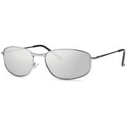 Flash Flat Lens Style Sunglasse Silver