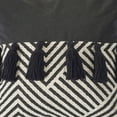 thumbnail image 2 of LR Home Ox Bay Hand-Woven Black/White Geometric All-Natural Cotton  Pillow Cover, 2 of 5