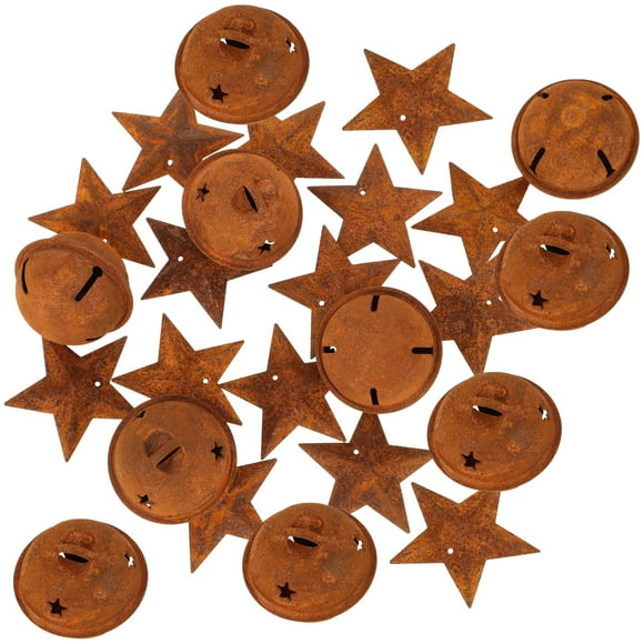 50Pcs Retro Stars Bells Christmas Tree Hanging Ornaments Tree Hanging Decor