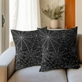 thumbnail image 6 of Halloween Pillow Covers 18x18 inch Set of 2 Spider Web Festival Decorative Outdoor Throw Pillow Covers Famliy Decoration for Home Living Room Couch Sofa, 6 of 6