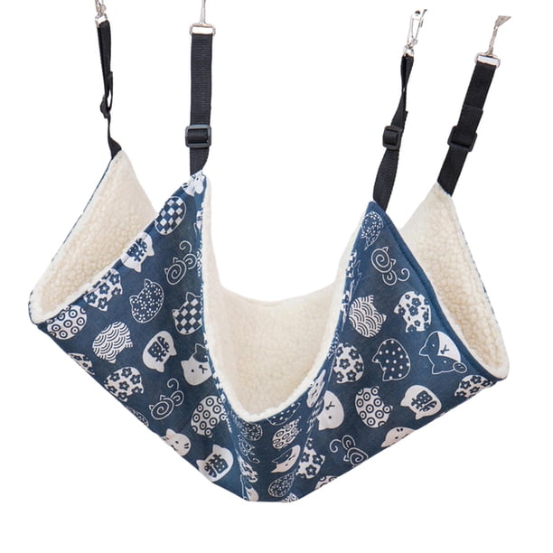 Hamaca para gatos Salvador cama colgante suave 58x48cm almohadilla para dormir interior azul
