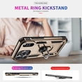 thumbnail image 4 of ELEHOLD Hybrid Rugged Case for iPhone 17 Pro Max Full Body Protection with Metal Magnetic 360° Rotating Ring Holder Kickstand Shockproof Heavy Duty Case for iPhone 17 Pro Max,Gold, 4 of 6