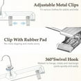 thumbnail image 4 of Clear Skirt Hangers with Clips, Non-Slip Plastic Pant Hanger with 2 Adjustable Clips, Upgraded Clip Hanger for Pants, Skirts, Shorts, 14" Clear Hangers 10 Pack, 360-Rotating Swivel Hook, 4 of 9