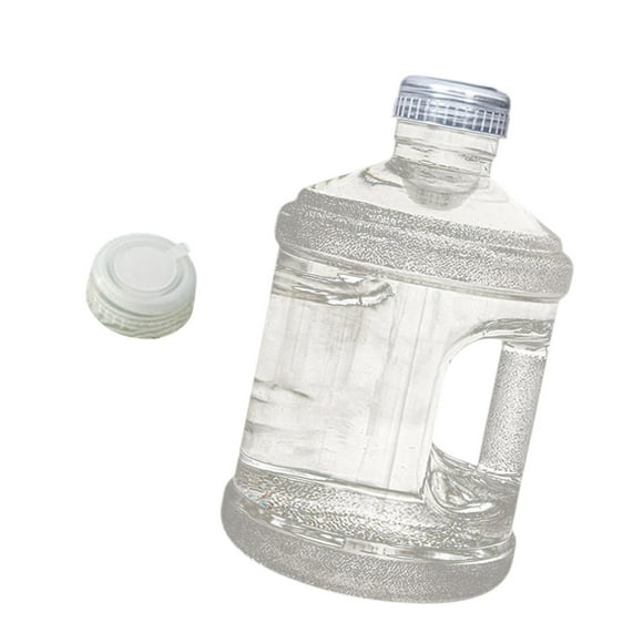 Contenedor de agua con tapa y asa multifunción transparente de gran capacidad portátil 3L