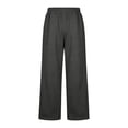 thumbnail image 6 of Men's Sweatpants Casual Stylish Wide Leg Elastic Waist Drawstring Jogging Pants Loose Fit Comfy Lightweight Lounge Travel Sweat Pants Dark Gray XL, 6 of 8