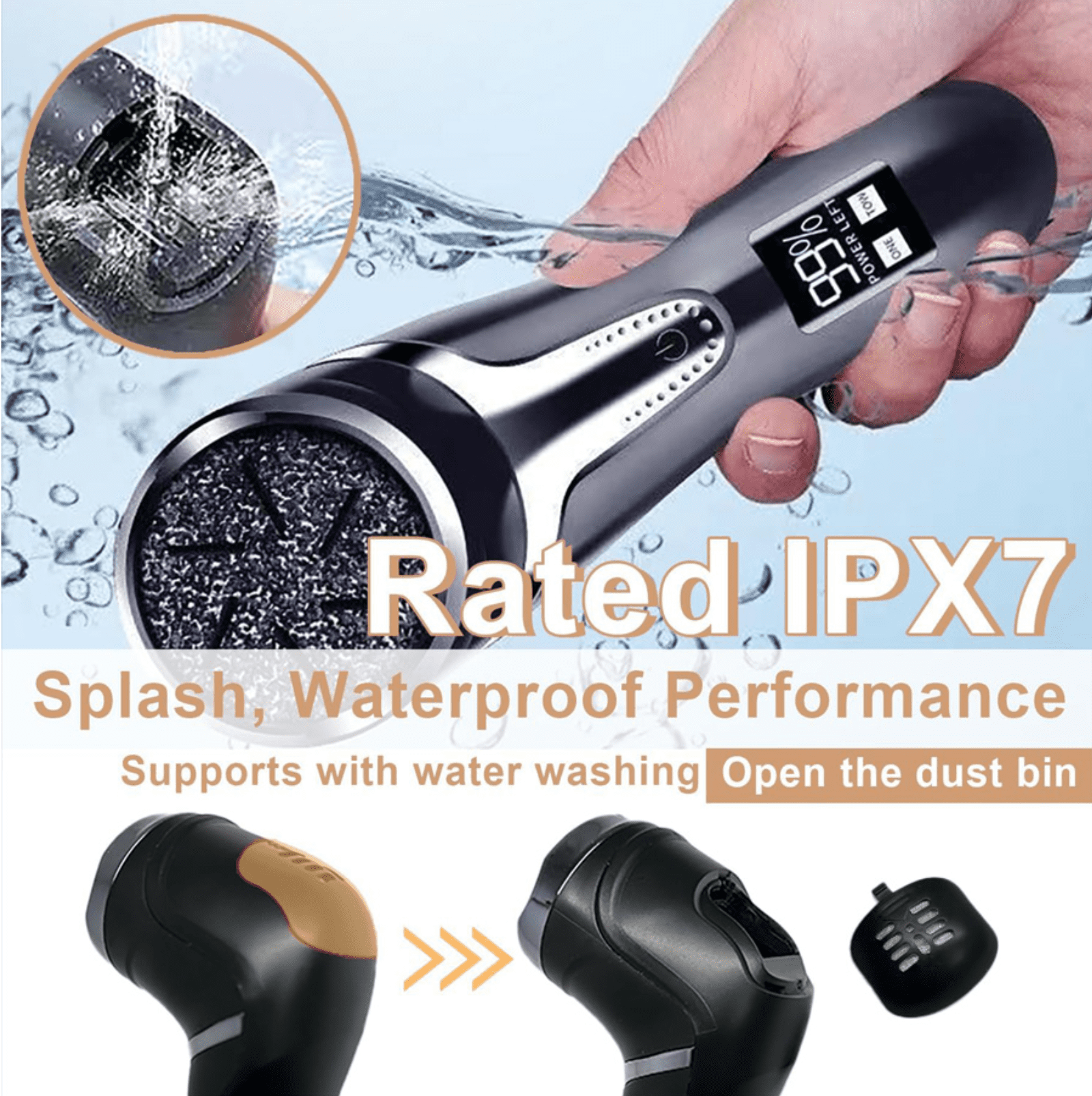 Portable Pedicure Kit Foot File Callus Tool,Electric Callus Remover for Feet Care Deadskin with LCD Display