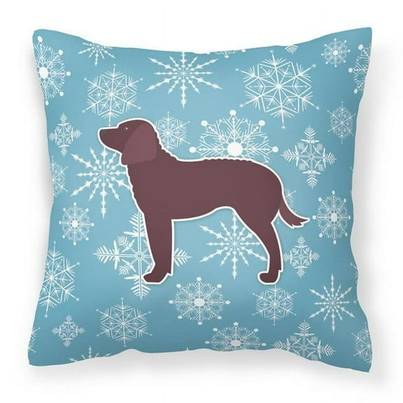 Carolines Treasures BB3501PW1818 Winter Snowflake American Water Spaniel Fabric Decorative Pillow
