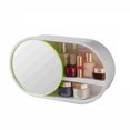 thumbnail image 2 of Wall-mounted Cosmetic Display Case Storage Box Makeup Organizer with Mirror Makeup Organizer for Bathroom, 2 of 9