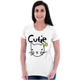 thumbnail image 3 of Crazy Cat Lady Cutie Feline Kitty Womens Fitted Plus Size Graphic Tee Brisco Brands 2X, 3 of 5