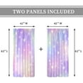 thumbnail image 4 of Ombre Purple Curtains 42Wx63H Inch Rod Pocket Baby Girls Pastel Pink Blush Love Hearts Colorful Aesthetic Art Printed Girly Princess Living Room Bedroom Window Drapes Treatment Fabric 2 Panels, 4 of 4