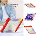 thumbnail image 4 of Case for iPad Air 5th Generation / iPad Air 4th Generation 10.9 inch with Screen Protector, 360 Degree Rotating Kickstand Hand Strap Shockproof Cover with Shoulder Strap, Rainbow Red, 4 of 7
