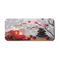 thumbnail image 1 of Spa Computer Mouse Pad, Winter Christmas Themed with Pink Orchid Stone and Red Candles Image, Rectangle Non-Slip Rubber Mousepad X-Large, 35" x 15" Gaming Size, White Black Pink, by Ambesonne, 1 of 2