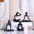 thumbnail image 4 of Estatua de Pensadores de 4 Piezas, Decoración de Estantería, Figuras de Estatua de Pensadores Negros: Tu Hogar, Esculturas de Arte Abstracto, 4 of 5