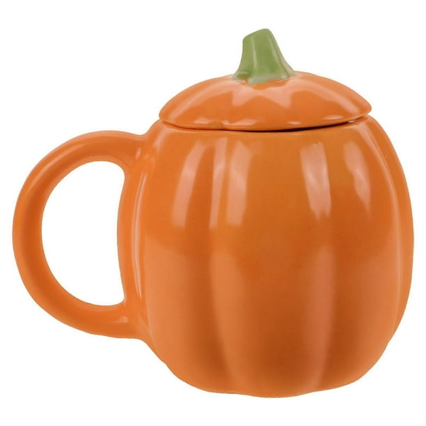 Ceramic Pumpkin Mug Decorative Water Cup For Coffee Lovers Suitable For Home And Shops Orange 1Set