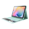 thumbnail image 4 of Funda de teclado para Samsung Galaxy Tab S6 Lite de 10,4 pulgadas 2022/2020, teclado desmontable transparente retroiluminado con panel táctil, verde, 4 of 7