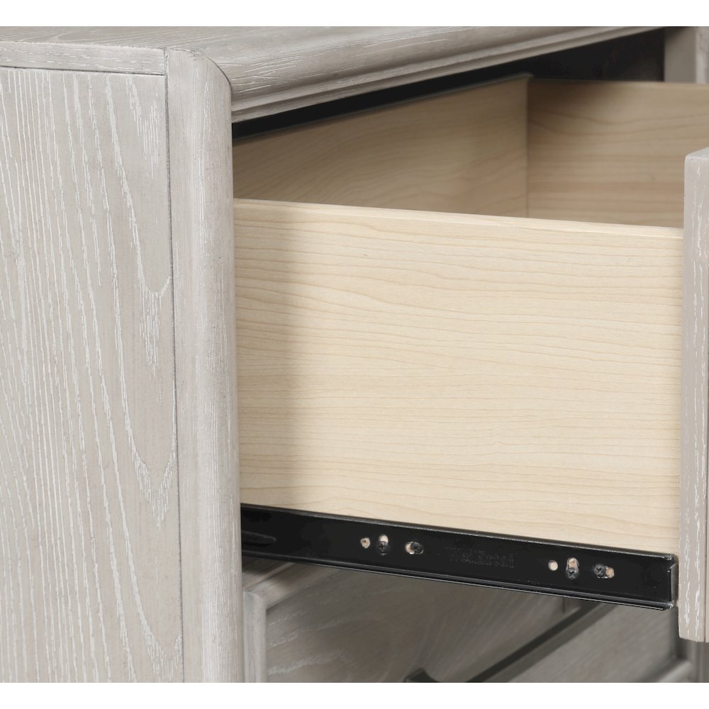 Roundhill Furniture Seluna 6-Drawer Bedroom Dresser, Gray Oak Finish