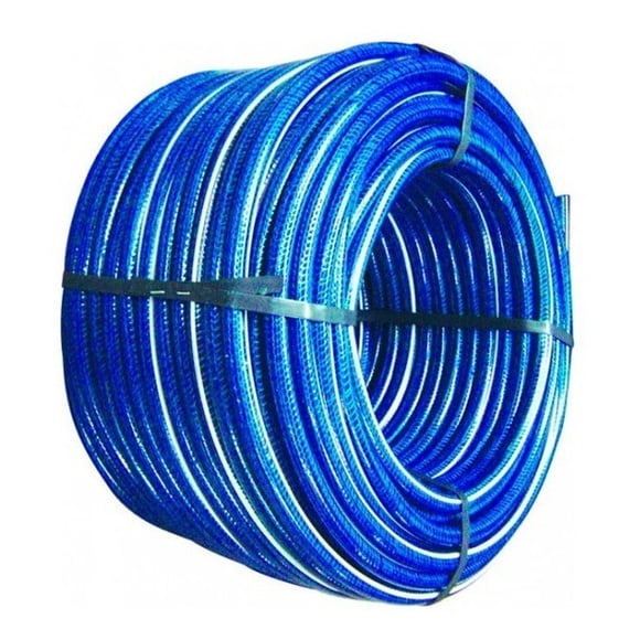 Rollo De Manguera Para Jardín Reforzada De 1/2 Boro azul