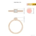 thumbnail image 4 of ANGARA Natural Princess-Cut Diamond Halo Stackable Ring in 14K Rose Gold for Women (Size-3mm| Color-G| Clarity-VS2) | April Birthstone, Anniversary, Jewelry Gift for Women | Natural Diamond Ring, 4 of 8