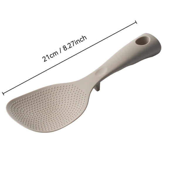 Shipiny Silicone Rice Paddle Non-Stick Standing Rice Spoon, Heat Resistant with Ergonomic Handle, Kitchen Utensil for Rice Cooker and Daily Use, Gray