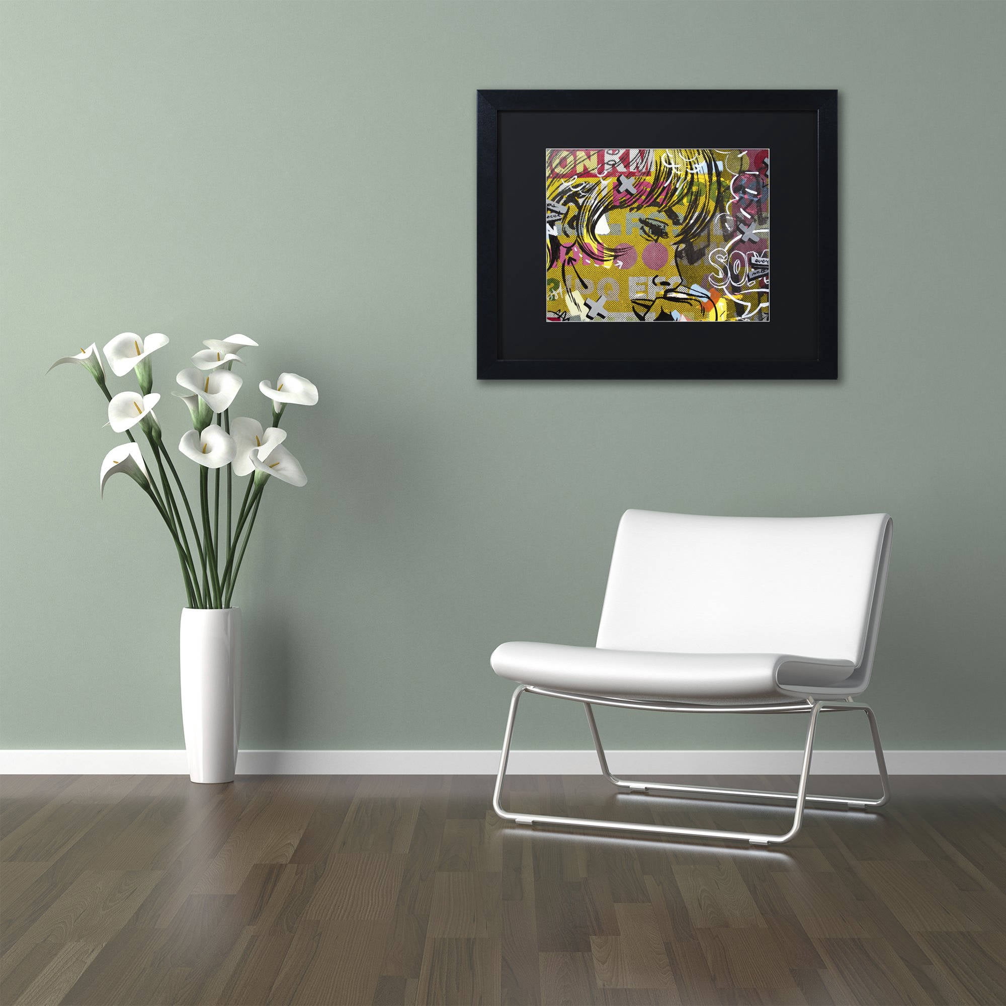 Trademark Fine Art "Every Sometimes" Canvas Art by Dan Monteavaro Black Matte, Black Frame