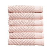 NY Loft 100% Cotton Luxury Hand Towel Set, Textured Hand Towels 16 x 28, Brooklyn Collection