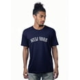thumbnail image 4 of Daxton Vintage Western Arch Letters USA Cities Premium Short  Sleeves Tshits, New York - BlkWht, NavWht, OrgRyl, 2XL, 4 of 8