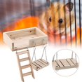 thumbnail image 4 of 3 uds. De madera para hámster, escalera para gatear, divertido juego de juguetes de plataforma oscilante, jaula de juguete para animales pequeños, accesorios para jerbo, rata, Chinchillas, juguetes d TUNC Sencillez, 4 of 5