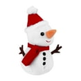thumbnail image 3 of Muñeco de nieve de peluche, muñeco de peluche navideño, adorable decoración navideña (blanco), 3 of 5